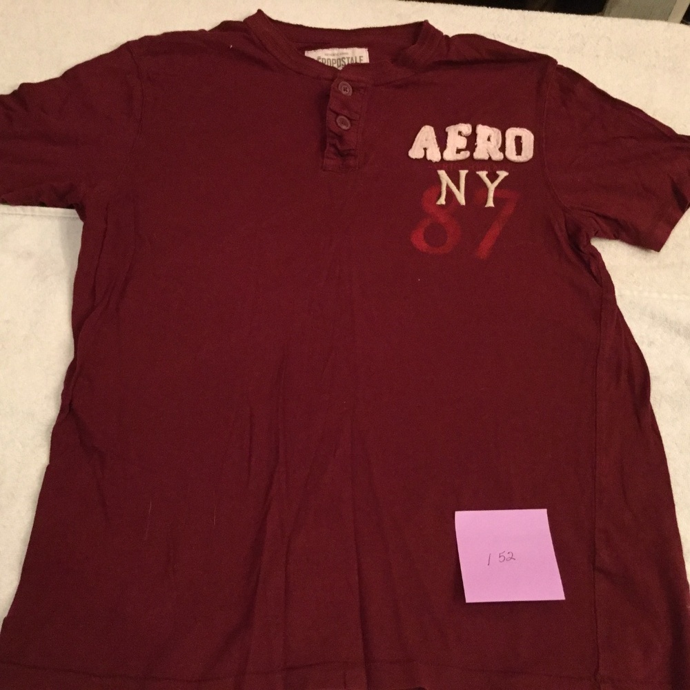 Aeropostale Burgundy T-Shirt Tee - Size Large - Excellent Condition